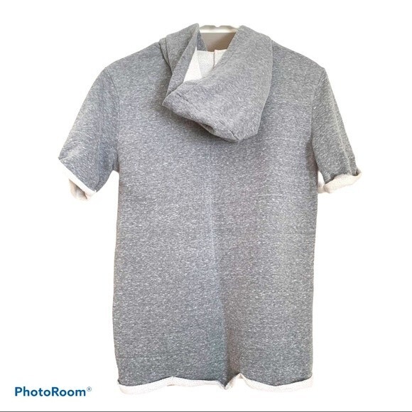 Treasure & Bond Short Sleeve Pullover Sweatshirt Hoodie Nordstrom Large 10-12 - Picture 2 of 9